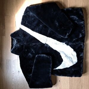 NIKE Sportswear Plush Faux Fur Teddy Sherpa Jacket 'Fossil' Medium